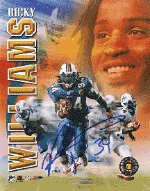 Ricky Williams Autographed / Signed Miami Dolphins Football 8x10 Photo