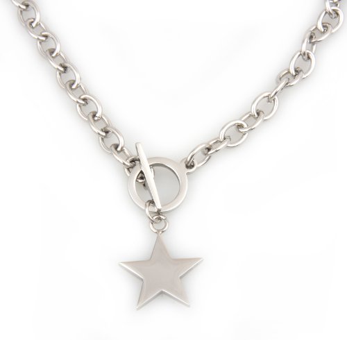 Stainless Steel Star Chain Necklace - Length: 18 inches