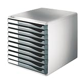 Produkt-Bild: Leitz 52810089 Schubladenset Formular-Set, 10 Schubladen, lichtgrau/dunkelgrau