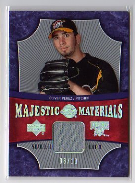 2005 Upper Deck Sweet Spot Oliver Perez Jersey Card Only 10 Made