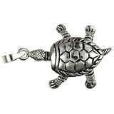 Moveable Turtle - Sterling Silver Pendant Necklace Picture is not true size. Item comes with a black cord necklace.