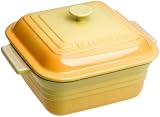 Le Creuset Stoneware Covered Square Baker, Citrus