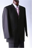 Men's Single Breasted Brown Check Super 150s Wool Feel Dress Suit