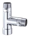 Danze D481386 T Shape Diverter For Personal Shower with Stops, Chrome