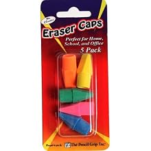 Pencil Grip The Classics Eraser Caps, Assorted Colors, Pack of 5 (TPG-40805)