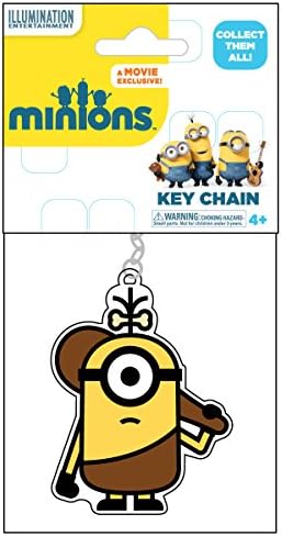 Minion Movie Caveman Minion Rubber Keychain-1 piece