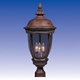 Maxim Lighting - 20460CDSE : Knob Hill Trisyn 3-Light Outdoor Pole/Post Lantern - Sienna