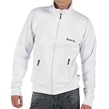 Bench Mens Zip Through Sweat Top White/Brown