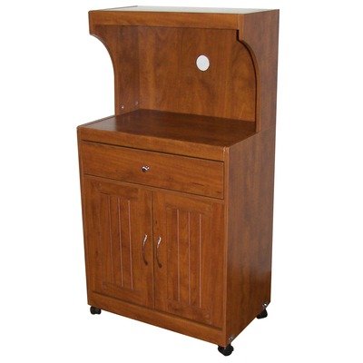 Home Source Industries Kevin Oak Microwave Cart, Light Walnut Home Source Industries Kevin Oak Microwave Cart, Light Walnut