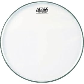 Attack 1-Ply No Overtone Coated Drumhead, 22 by 