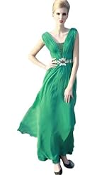 Chiffon/Taffeta/Tulle Crystal Beaded Applique Crystals Lace Summer Evening Dress 