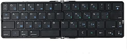 iLepo® The First Global Chocolate Foldable Keyboard High-touch Full Size Standard Big Keypad Golden Section Design Ultra Thin Wireless Bluetooth Flyshark Keyboard Pefectly Support Apple/Andriod/Microsoft System Support ipad tablet PC iphone(4/4S/5/5C/5S/6)/Samsung GALAXY Note 3/Samsung GALAXY S4 S5/Samsung GALAXY Grand 2/HTC One/Moto X/Nexus 5/Sony Xperia Z1/LG G2(Silver+Spanish Layout)