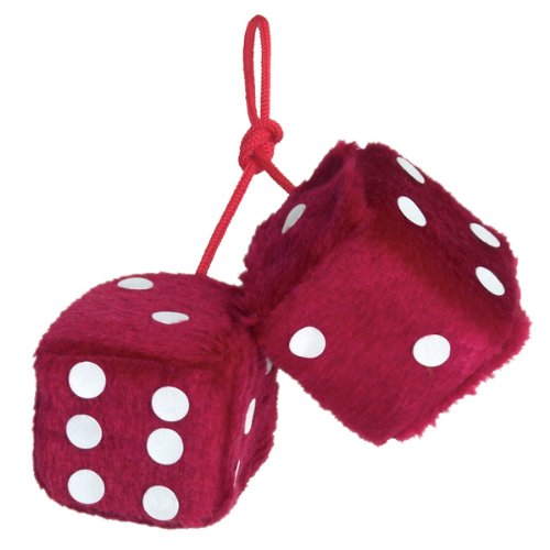Corona Car Accessories & Styling Fluffy Dice - Red