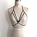 Hunputa Womens Sexy Harness Bra Elastic Bra Strappy Hollow Out Bra Bustier (M, Black)