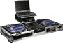 Odyssey FZGSBM10W Flight Zone Glide Style Ata Dj Coffin With Wheels For A 10 Mixer And Two Turntables In Battle Position