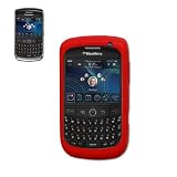 6 Pack of New Fashionable Perfect Fit Soft Silicon Gel Protector Skin Cover (Faceplate/Snap On) Rubber Cell Phone Case with Screen Protector for RIM Blackberry Curve 8900 AT&T, T-Mobile - Red