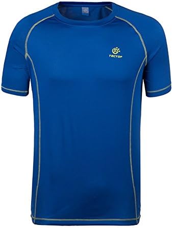 TECTOP Men's Must-Have Breathable Summer Sports Running T Shirt Royal Blue 2XL