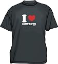 I heart (LOVE) Cowboys Men's tee Shirt in 12 colors Small thru 6XL