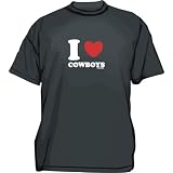 I heart (LOVE) Cowboys Men's tee Shirt in 12 colors Small thru 6XL at 99 VOLTS
