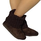 Womens Knitted Top/faux Suede Ankle Boot Brown sizes 3-8 uk