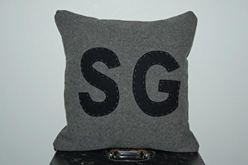 Wool Initials Pillow - Custom Colors & Letters Available