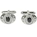 Mens Accessory Cufflinks Pair Sterling Silver Onyx Gemstone