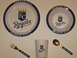 KANSAS CITY ROYALS Team Logo 5 Piece Baby Child Dinner Set ( Sipping cup, Plate, Bowl,... by Duckhouse