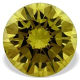 0.19 Carat Round Cut Canary Yellow Loose Real Diamond