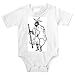 Onesie with man, black and white, walking, stick, Polynesia, tribal, Hawaii, ancient, citizen