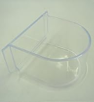 Lot of 4 Bird Cage Clear Plastic Seed Water Feeder Cups
