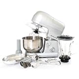 POWERFUL 1200W 3 IN 1 FOOD STAND MIXER 5.5L IN SILVER BY CHARLES JACOBS