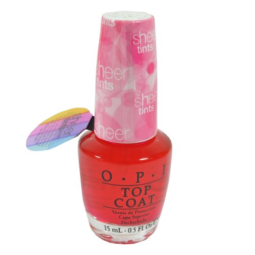 OPI Sheer Tints Color Tinted- Top Coat Nail Lacquer, Be Magentale with Me