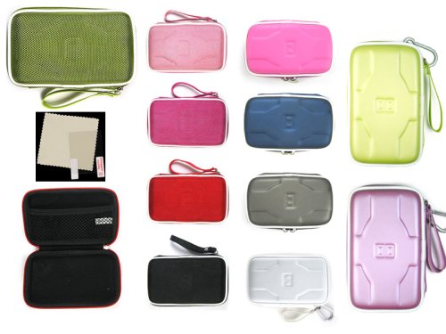 Nylon or Airform Portable GPS Navigator Carrying Case with Carabineer Clip and Screen Protector Shield for Magellan Maestro 4200 4210 4220 4250 - 11 Color Choices