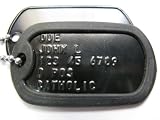 Black military dog tags