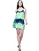 Women Summer Casual Sleeveless Tie Dye Print Strap Backless Beach Mini Dress