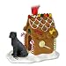 GREAT DANE BLACK Uncropped Ears Dog GINGERBREAD HOUSE Christmas Ornament 100A