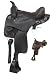 TREKKER Endurance Western Saddle with Horn, BLACK, 16.5 INCH