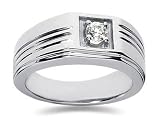 0.25 CTW Men's Diamond Ring in Platinum