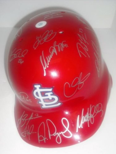 St. Louis Cardinals Hand Signed Autographed Batting Helmet
