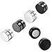 Men,Women's 8mm 10mm Stainless Steel Stud Earrings Silver Black Plug Expander Non Pierce Body Jewelry Magnetic