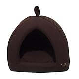 Best Pet Suppliers TT631L Corduroy Tent Pet Bed – Dark Brown – Size Large