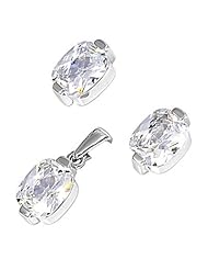 Sterling Silver Sets With Cubic Zirconia