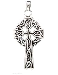 Sterling Silver Medium Celtic Cross Religious Pendant