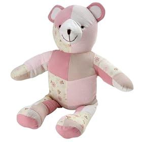 Nautica Haylie Patchwork Bear, Pink/Tan