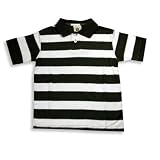 Dogwood Clothing - Boys Striped Short Sleeve Polo, Chocolate Brown, White