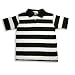 Dogwood - Boys Striped Short Sleeve Polo, Chocolate Brown, White