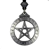 Large Theban Alphabet Pentacle Jewelry Hermetic Pentagram Pagan Wiccan Enochian Pendant