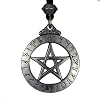 Large Theban Alphabet Pentacle Jewelry Hermetic Pentagram Pagan Wiccan Enochian Pendant