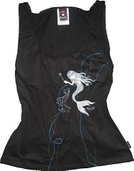 Emily the Strange juniors women's mermaid tank shirt Black