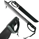 FULL TANG 24.75 INCH RUBBER GRIP MACHETE W/ SHEATH